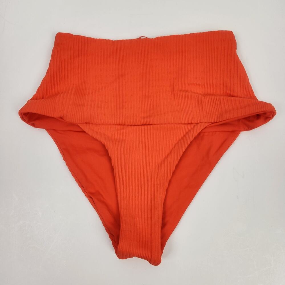 L*Space Desi High Waisted Bikini Bottom in Poppy Orange Size Small - Picture 2 of 4